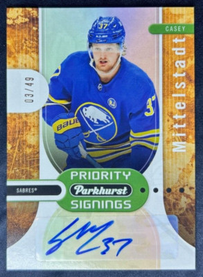 2024 UD Parkhurst Priority Signings SP Auto, Casey Mittelstadt #'d 49, CD# PS-MI