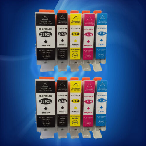 10PK Ink PGI-270XL + CLI-271XL BK/C/Y/M Combo For Canon Pixma MG5720 5722 M6820 - Picture 1 of 1