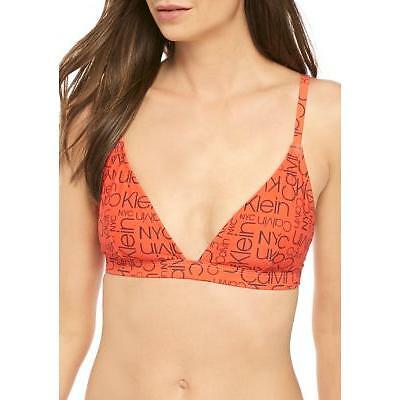 Calvin Klein TANGO MULTI NYC LOGO Classic Triangle Bikini Swim Top, US  X-Large