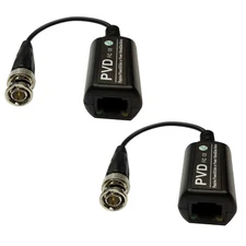 2pcs 1 Pair CCTV Camera Coax BNC AHD TVI Video Balun Transceiver to CAT5e/6 5MP