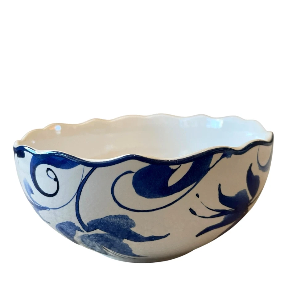 222 Quinto AYLA Azul Floral Porcelana 7 pulgadas Cereal Cuencos Juego de 4 Primavera Pascua Nuevo Foto 4 de 4