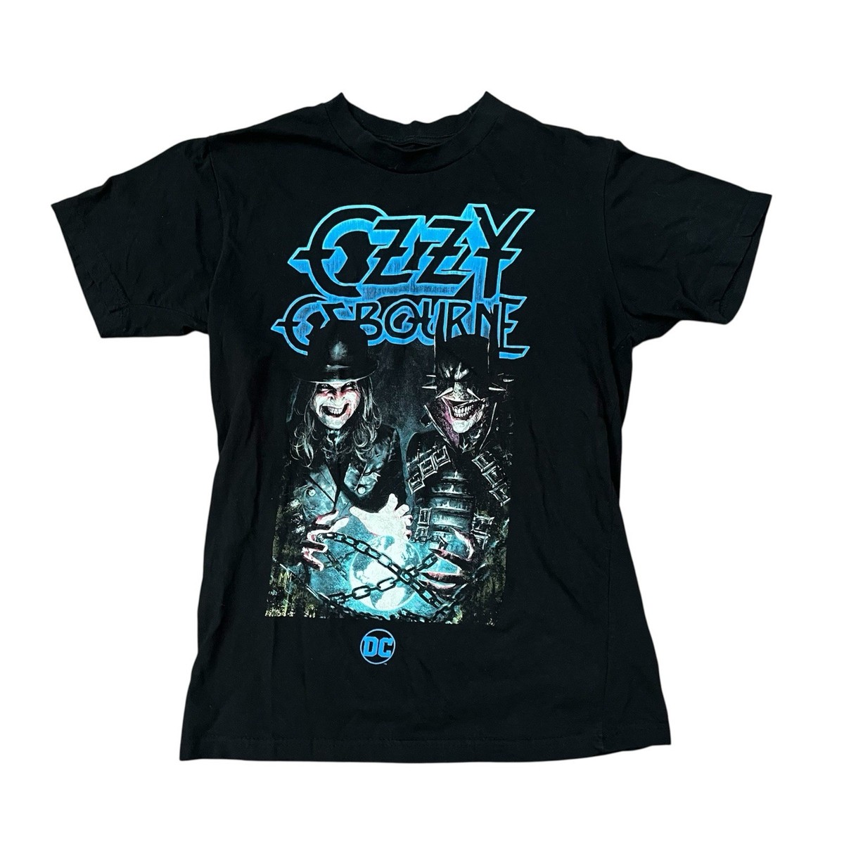 Ozzy Osbourne DC T Shirt Mens Small Black Death Metal Dark Nights