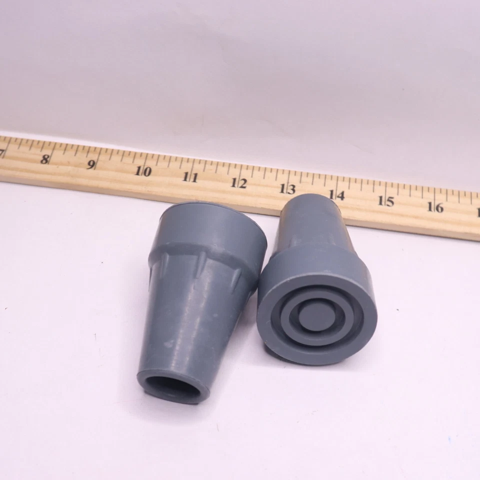 (2 peças) Sammons Preston ponta de muleta inferior plana cinza 7/8" OD x 2" 926924 - Imagem 4 de 4