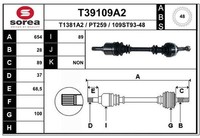 EAI Antriebswelle Vorne Links Passend FüR Peugeot 607 9D 9U T39109A2
