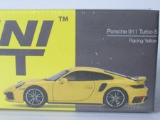 Mini Gt, PORSCHE 911 TURBO S (LHD) in Racing Yellow #497 Factory Sealed