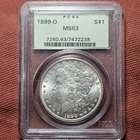 1899-O MORGAN SILVER DOLLAR PCGS MS 63 OGH OLD GREEN HOLDER