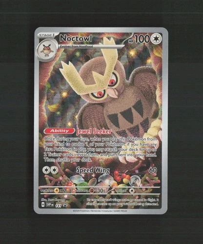 Noctowl SVP141 Scarlet & Violet Full Art Black Star Promo Holo Pokemon Card NM