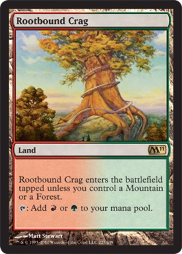 Rootbound Crag Magic mtg Heavy Play, English Magic 2011 (M11) x1 - Picture 1 of 1