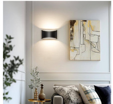 8 in. 1-Light Black Wall Sconce 2-Pack 