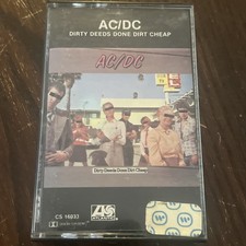 AC/DC Dirty Deeds Done Dirt Cheap Cassette Tape Atlantic CS 16033 Bon Scott