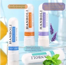HANBOLI Nasal Stick 4 Pack • Breathe Like Never Before • 4 Scents • 100% Natural