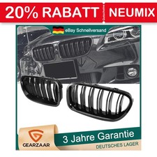 KÜHLERGRILL DOPPELSTEG NIEREN GRILL PASSEND FÜR BMW 5er F10 F11 GLÄZEND SCHWARZ