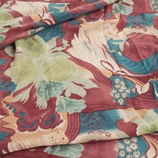 Sanskriti Vintage Sarees Multicolor Pure Georgette Print Sari 5 YD Craft Fabric