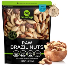 Raw Brazil Nuts Whole – No Shell All Natural Fresh Healthy Snack Packed Bulk..