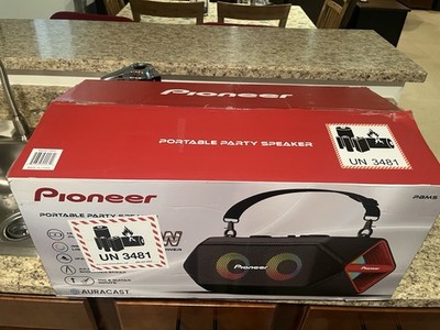 Pioneer PBM5 300W Portable Party Speaker Bluetooth RGB LED 4000mAh Black/Red