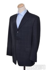 CANALI Recent Blue Plaid Check Wool Sport Coat Blazer Jacket - EU 54 / US 44 R