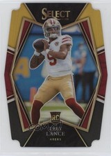 2021 Panini Select Premier Level Black & Gold Prizm Die-Cut Trey Lance #145 17wc