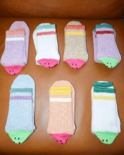 KAPITAL 60 YARNS IVY RAINBOWY HAPPY HEEL HOLD SOCKS NEW WITH TAGS - VERY RARE