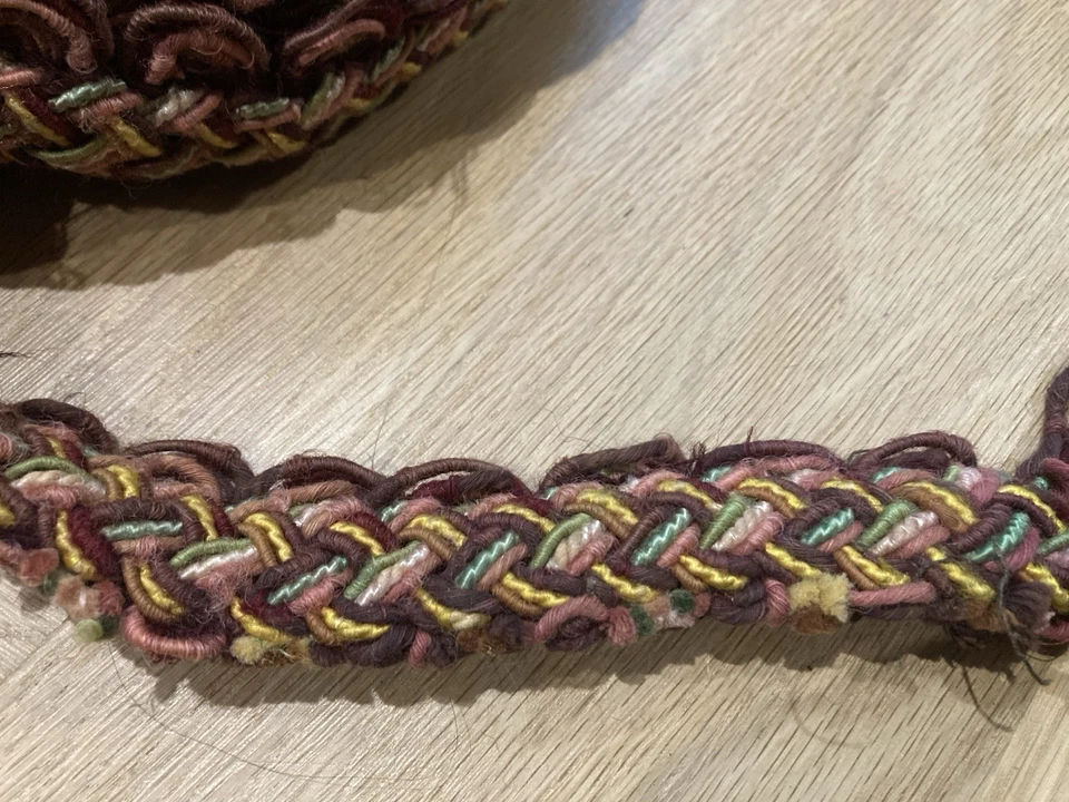 Antiguo adorno de pasaporte francés c.1860-1880 - Lezarde Gimp - multicolor - 340" Foto 3 de 4