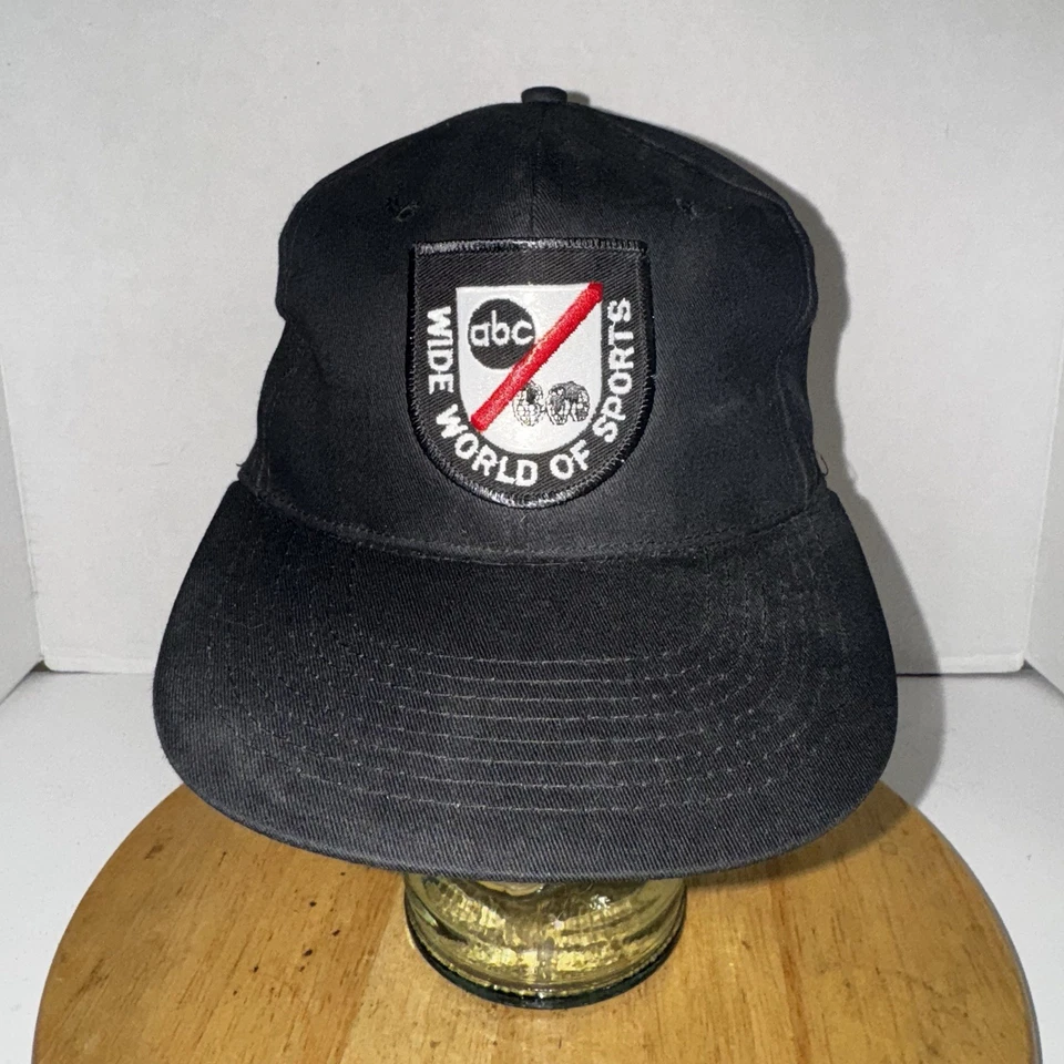 Sombrero de De Colección ABC Wide World of Sports Snapback Negro Deportista 100% Algodón Foto 2 de 4
