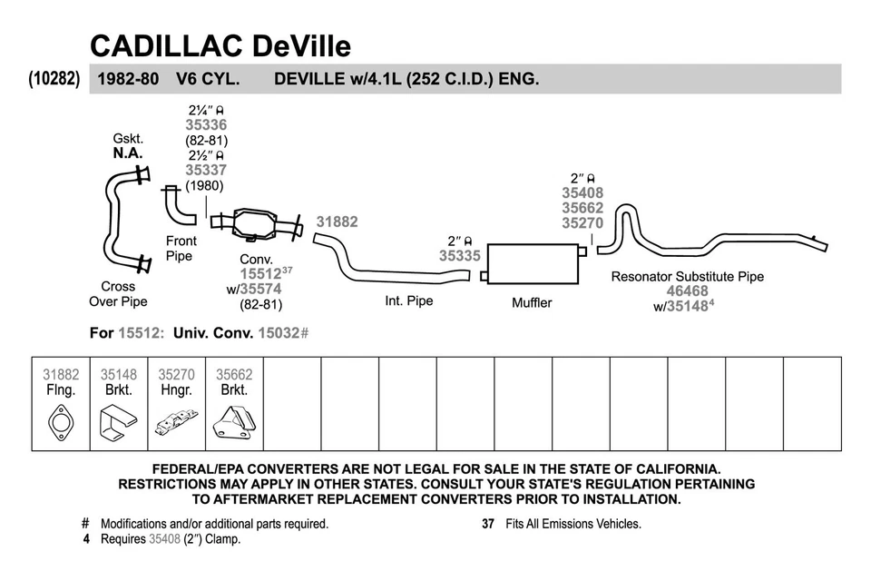 For Chevy Impala 1977-1985 Walker 46468 Aluminized Steel Exhaust Tailpipe - Image 3 of 4