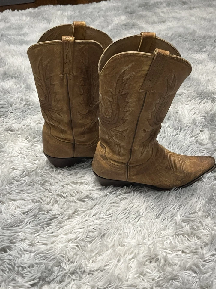 Botas vaqueras occidentales LUCCHESE Savannah Mad Dog cuero de cabra tostado para mujer talla 8 Foto 3 de 4