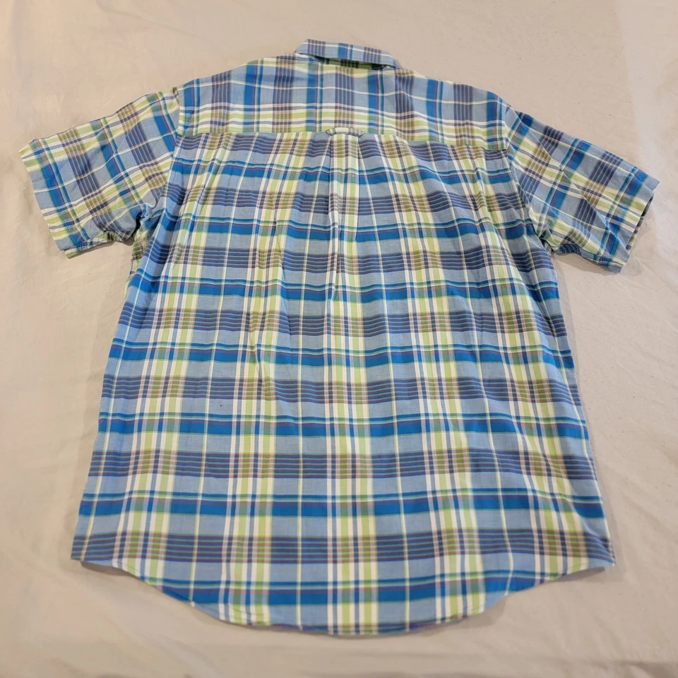 Camisa Pendleton Para Hombre Grande Turquesa Cuadros Ajuste Marítimo Algodón SS Informal Foto 3 de 4