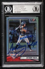 BAS 2019 USA Baseball Stars & Stripes Longevity Sapphire /49 Anthony Volpe #47