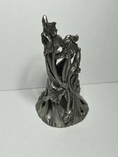 Vintage 1990 Seagull Pewter Daffodil Design Tapper Candle Holder