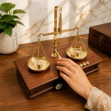 Handmade Vintage Brass Balance Scale: Apothecary D&eacute;cor, Justice Scales Display