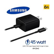 Original 45W Fast Wall Charger Type C Cable For Samsung S25 S24 S23 22 21 Ultra