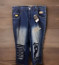 UNK Denim NBA Carmelo Anthony Denver Nuggets #15 Size 36 Baggy Jeans Y2K New