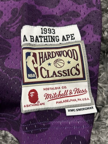 BAPE x Mitchell & Ness Los Angeles Lakers Jersey 'Purple' - Picture 6 of 10