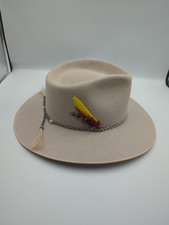 Stetson 4XXXX Beige Felt 7 1/4 Cowboy Western Hat. Very Nice