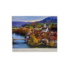 Jigsaw Puzzle 1000 Piece Swiss River Village Switzerland laufenberg old town