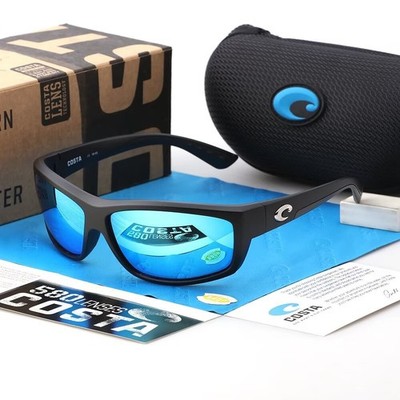 Costa Del Mar Saltbreak Matte Black /Blue Mirror Polarized  Sunglasses 580P