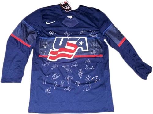 2026 TEAM USA HOCKEY SIGNED JERSEY NIKE Milano Cortina GOLD