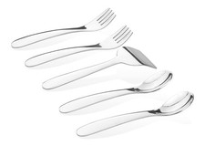 Baby Utensil Set 5-Piece Stainless Steel 304 Spoons, Forks Food Pusher ...