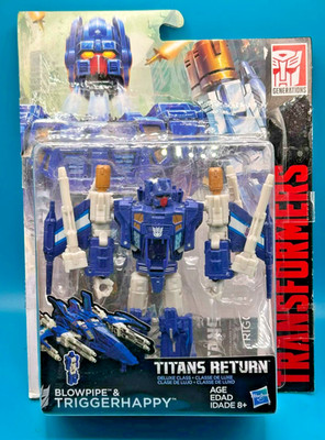 Year 2016 Transformers Titans Return Figure BLOWPIPE & TRIGGERHAPPY Fighter Jet