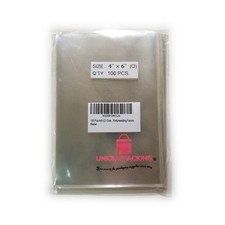 UNIQUEPACKING 100 Pcs 4x6 Inches O Clear Flat Open-End Cello Cellophane Bag...