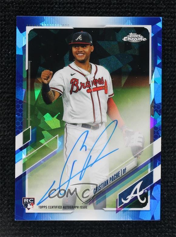 2021 Topps Chrome Sapphire Edition Rookie Auto Cristian Pache #RA-CP Auto 07sa