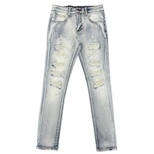 WaiMea Boys Skinny Distressed Jeans Blue Wash