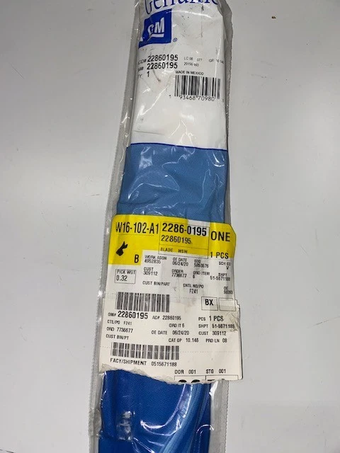 Limpiaparabrisas lateral GM LH 2008-2012 original, pieza OEM NUEVA, P/N 22860195 Foto 3 de 4