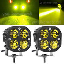 345 Led Work Light Spot Flood Cube Pods Driving Fog Lamp Offroad Yellow Amber 345 Led Work Light Spot Flood Cube Pods Driving Fog Lamp Offroad Yellow Amber