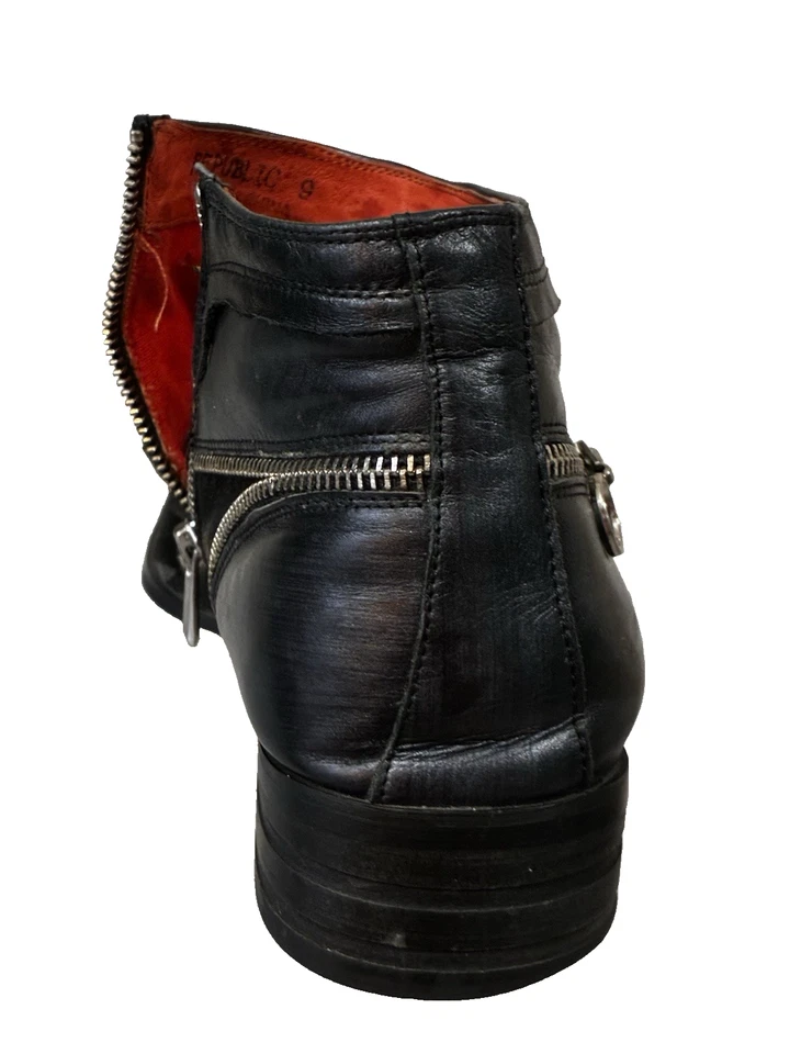 Zapatos de Vestir Robert Wayne Negros “Cóctel” Diseño Cremallera Frontal, Talla 9 Foto 3 de 4