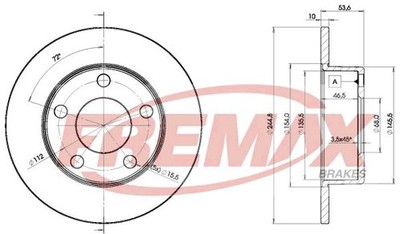 Fremax Bremsscheiben für Audi A6 C5 Limo 97-05 353610128540