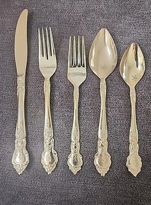 National Stainless Japan  ROSE & LEAF Flatware Gold 12 Sets, 60 Pieces