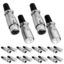 5Core XLR Connector 20 Pair Male Female to 1/4 Audio Jack 3 Pin Secure Mic Plug