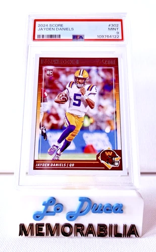 2024 Panini Score Jayden Daniels Rookie RC #302 PSA 9 Mint