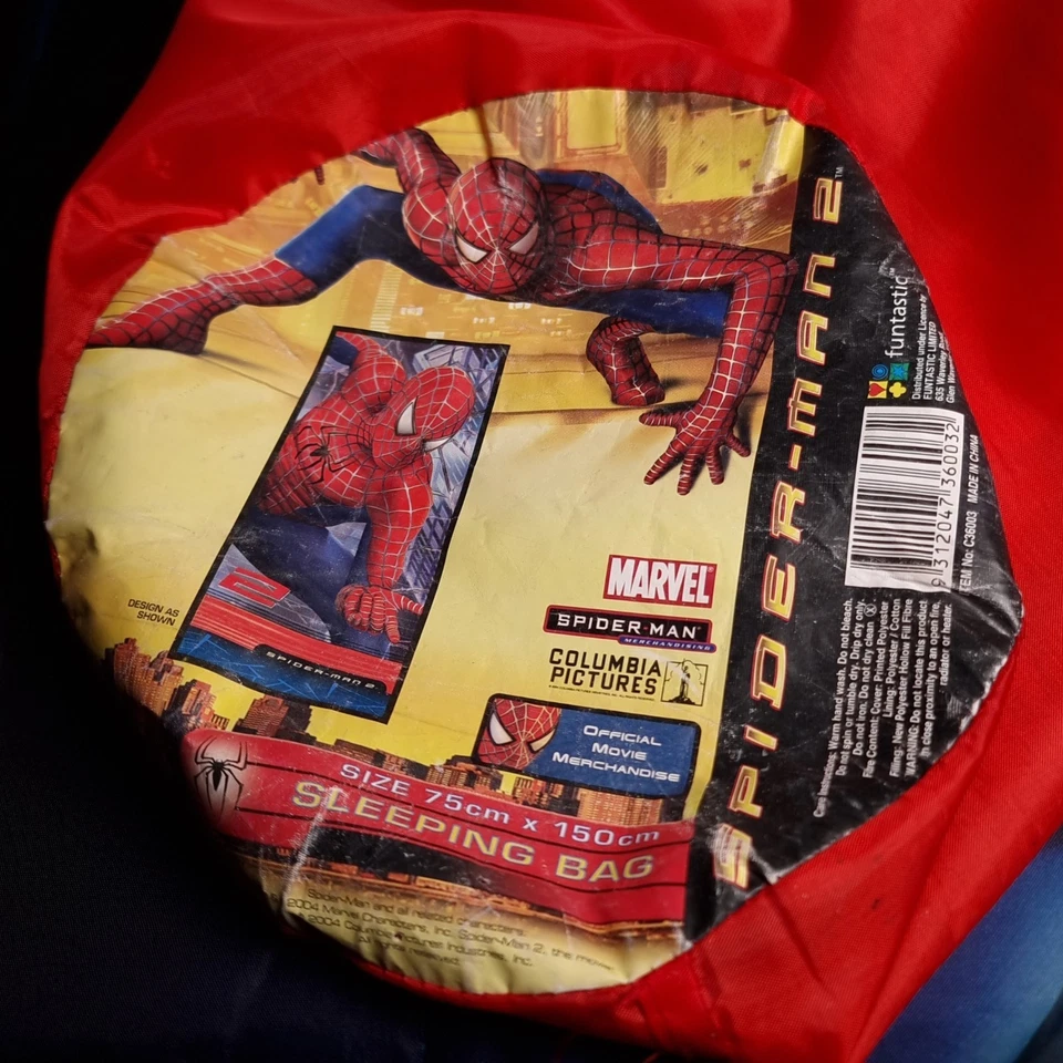 Saco de dormir Spider-Man 2 para niños 2004 Y2K con bolsa Foto 3 de 4